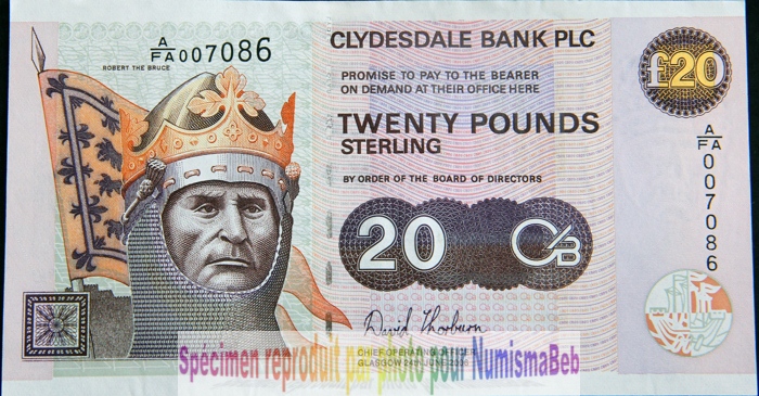 20 Livres sterling Ecosse clydesdale bank 2006